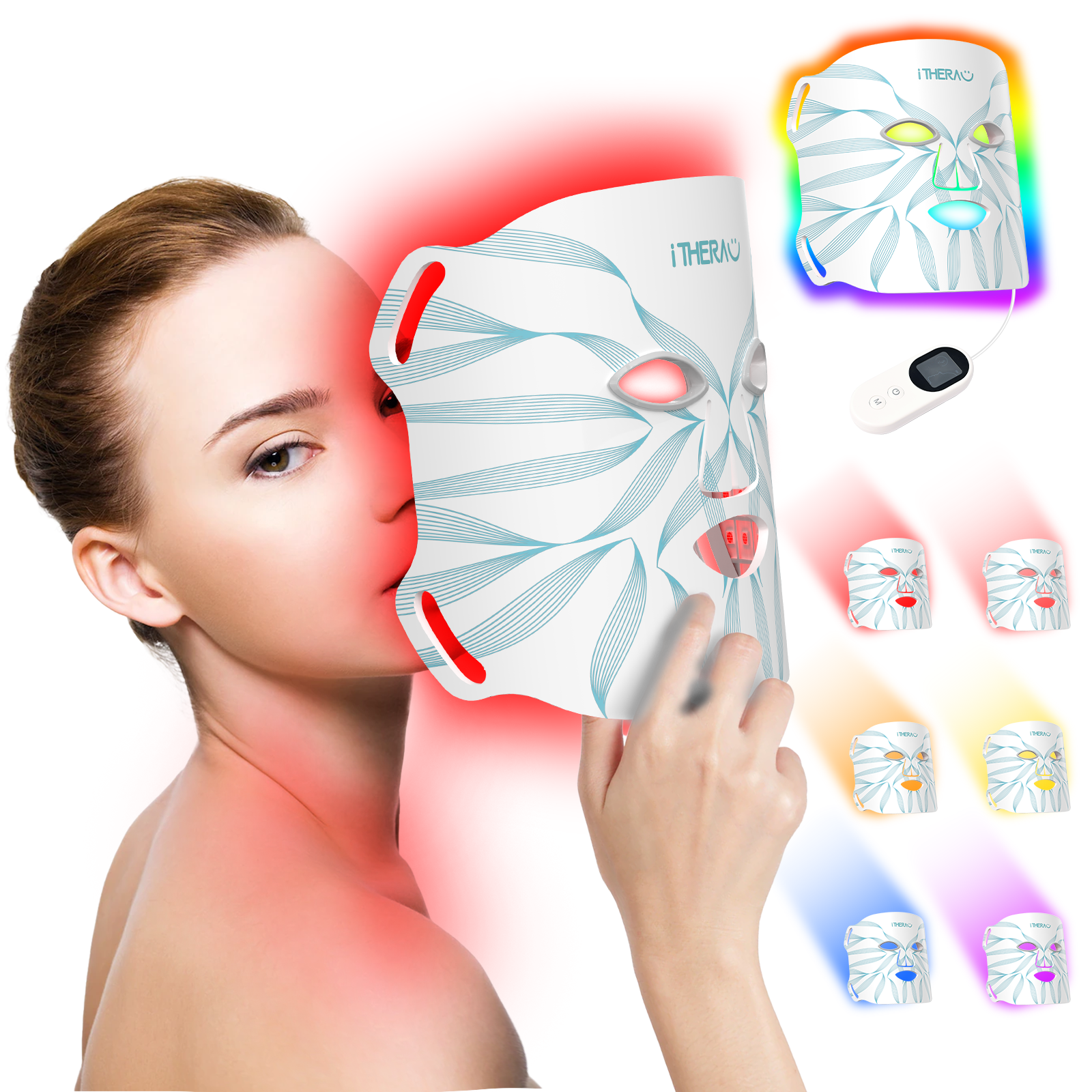 Itherau Skin Led Light Therapy Face Mask Red