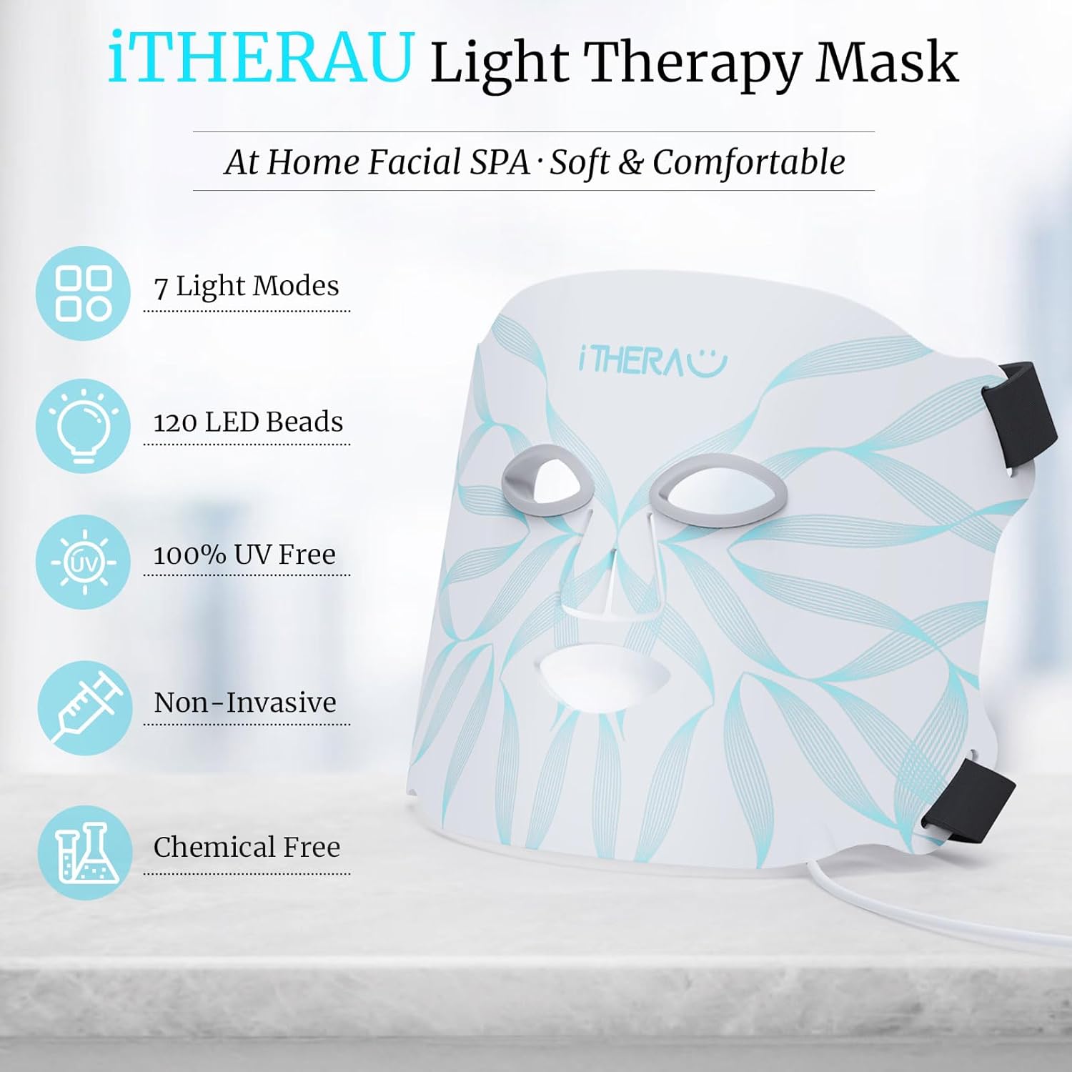 Itherau Skin Led Light Therapy Face Mask Red