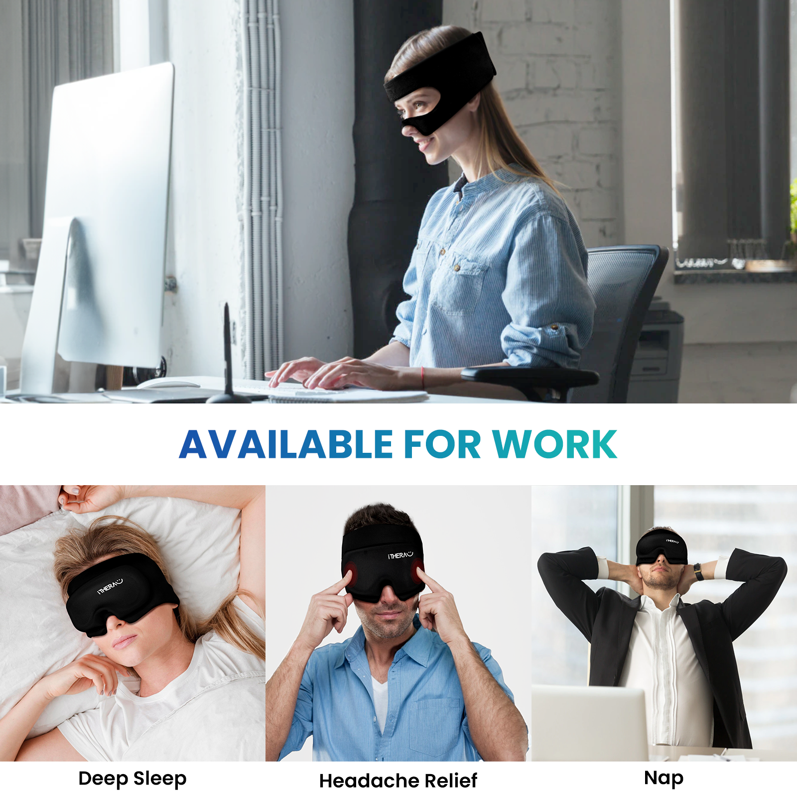 iTHERAU Reusable Cold Gel Eye Mask for Puffy Eyes