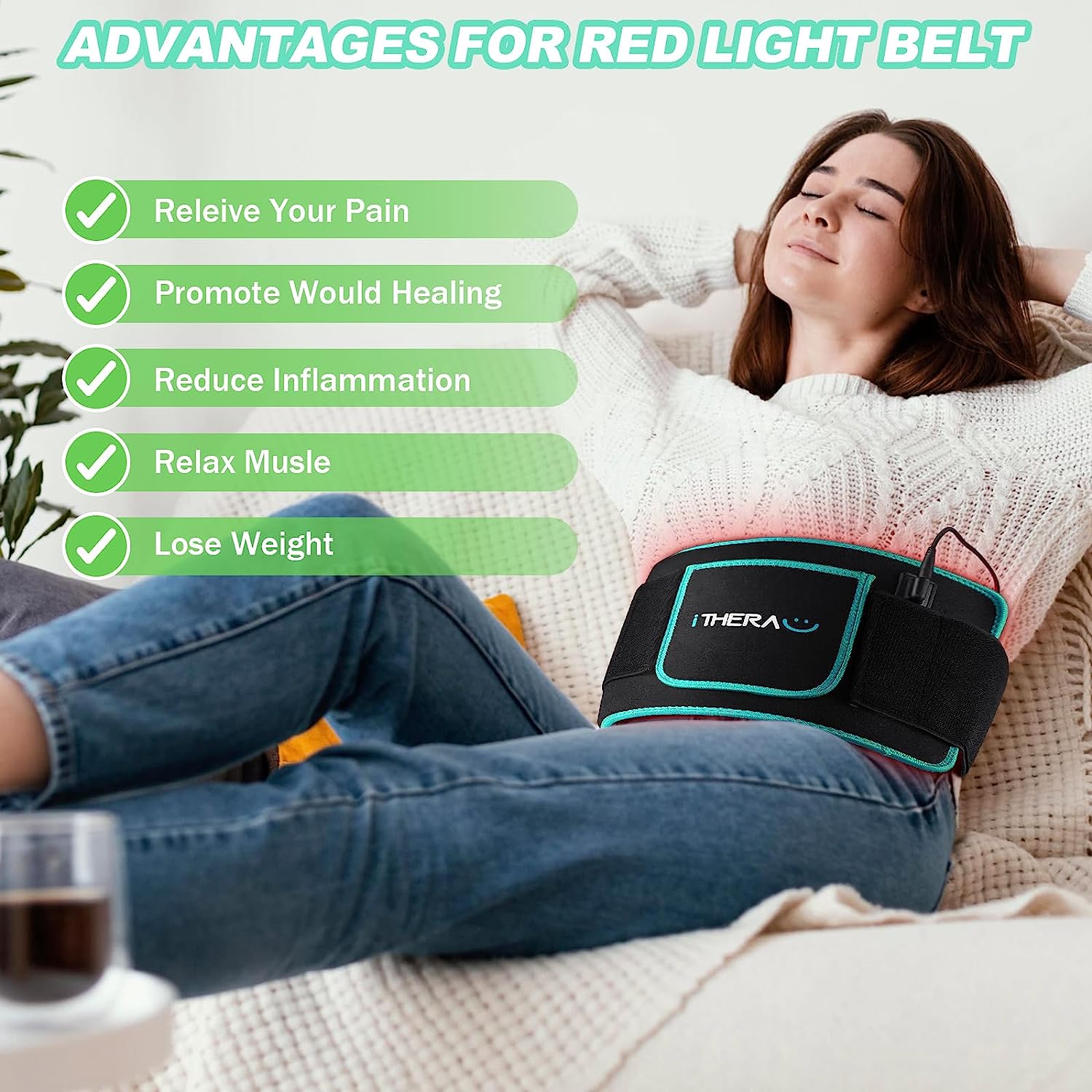 Red Light Therapy Belt with 120 LED