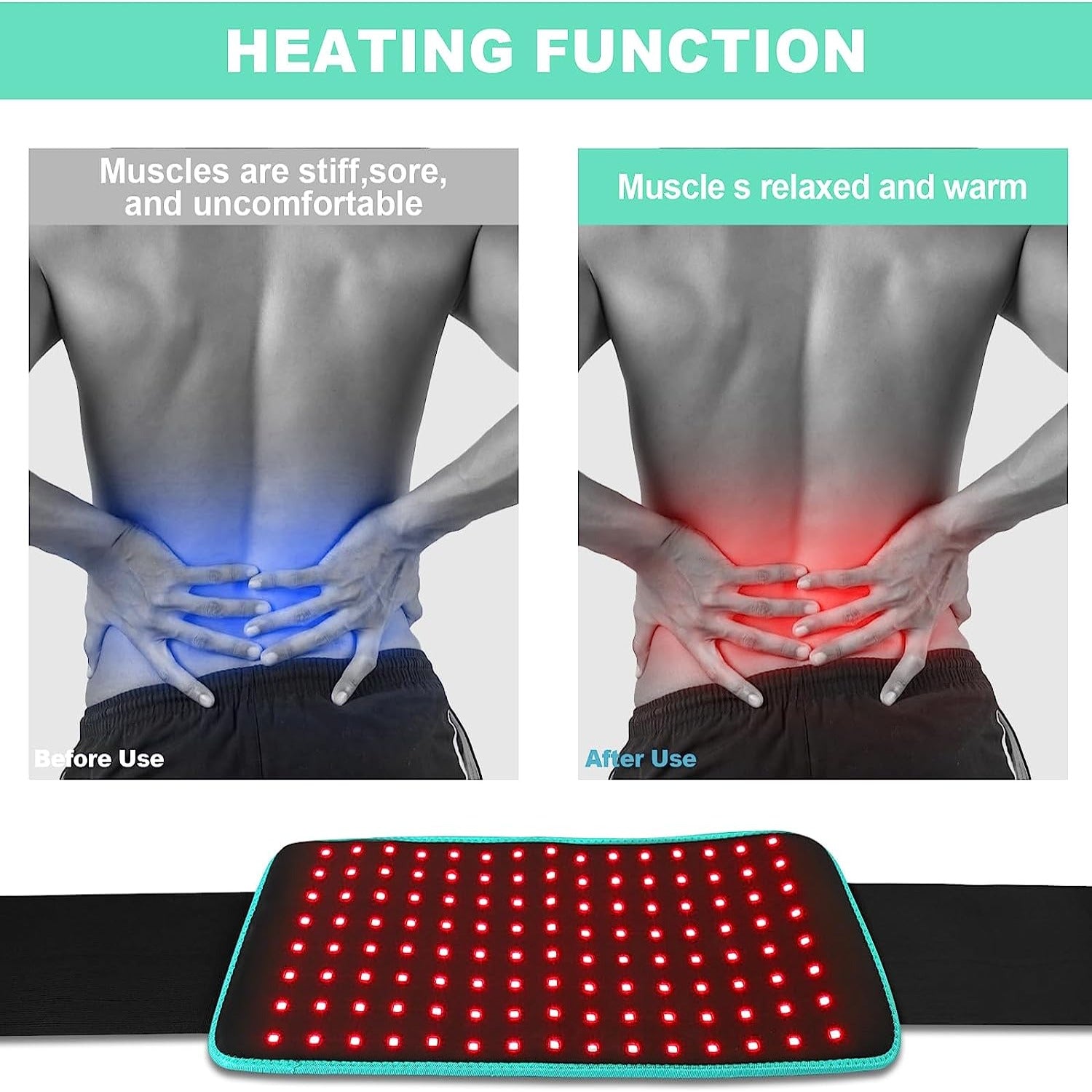 Red Light Therapy Belt with 120 LED