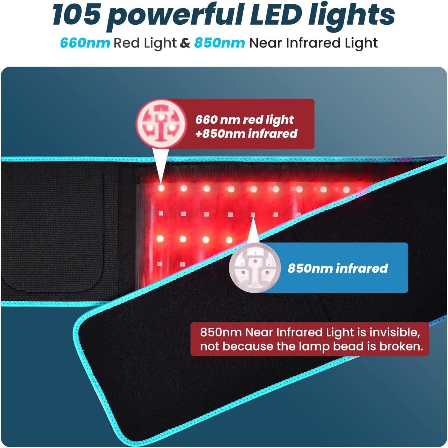 Red Light Therapy Belt with 105 LED